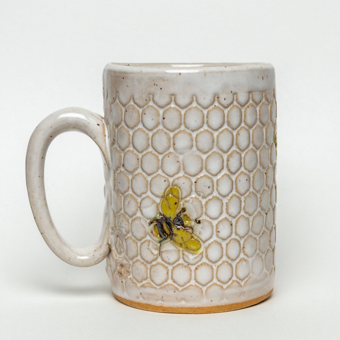 Bee Pattern White Mug