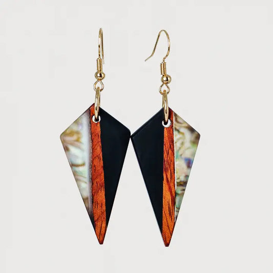 Alice Wooden & Resin Earrings