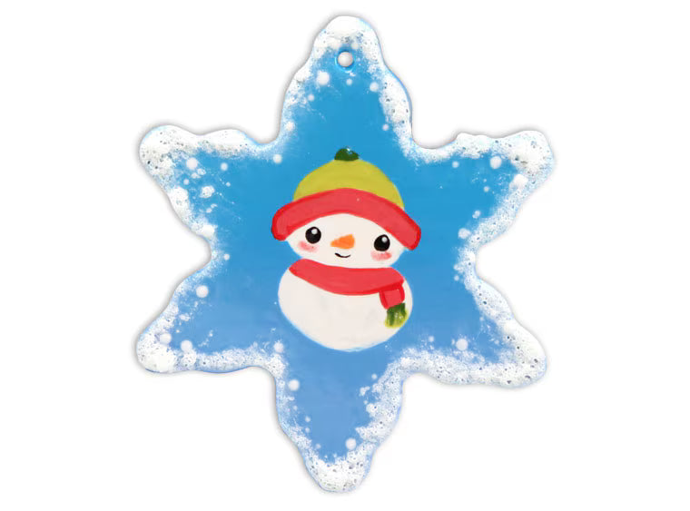 Classic Snowflake Ornament Bisqueware