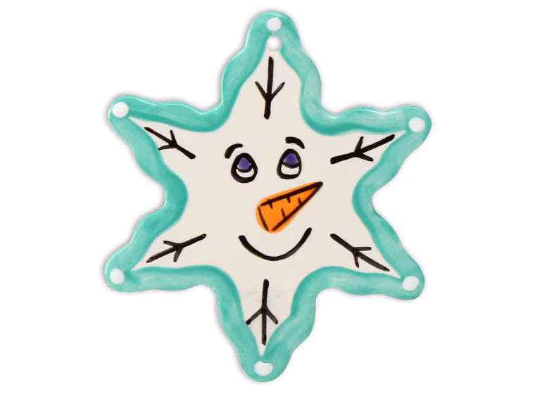 Classic Snowflake Ornament Bisqueware
