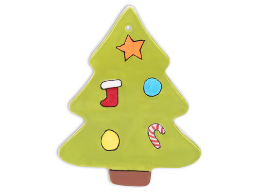 Classic Christmas Tree Ornament Bisqueware