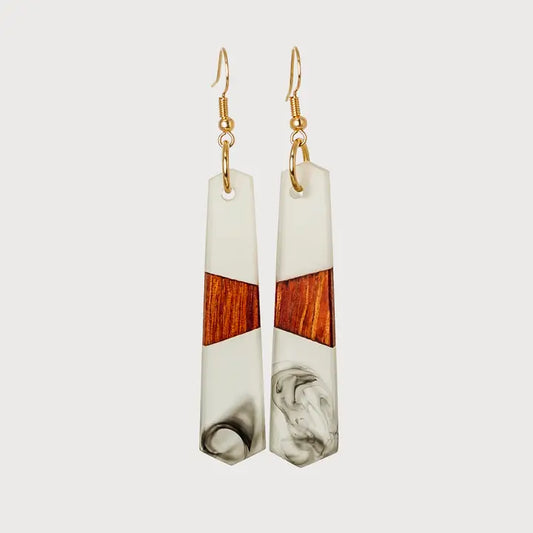 Lily Wooden & Resin Earrings