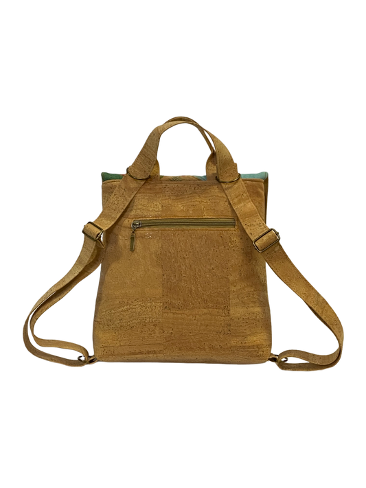 Natural Mayan backpack with patchwork