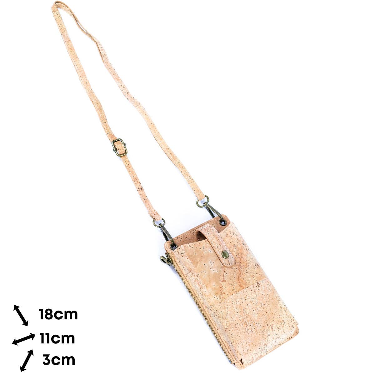 Chic Natural Cork Phone Pouch with Card Slots