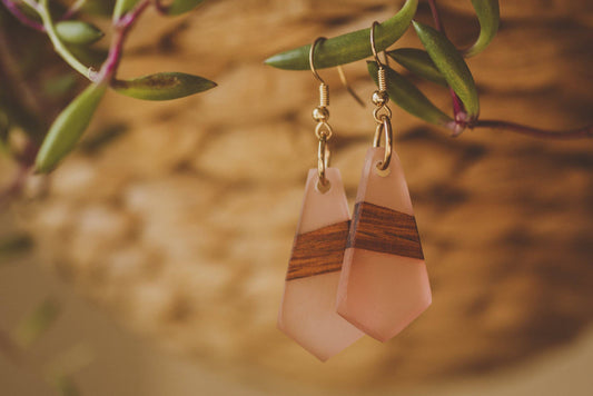 Happy Hour Wooden & Resin Earrings