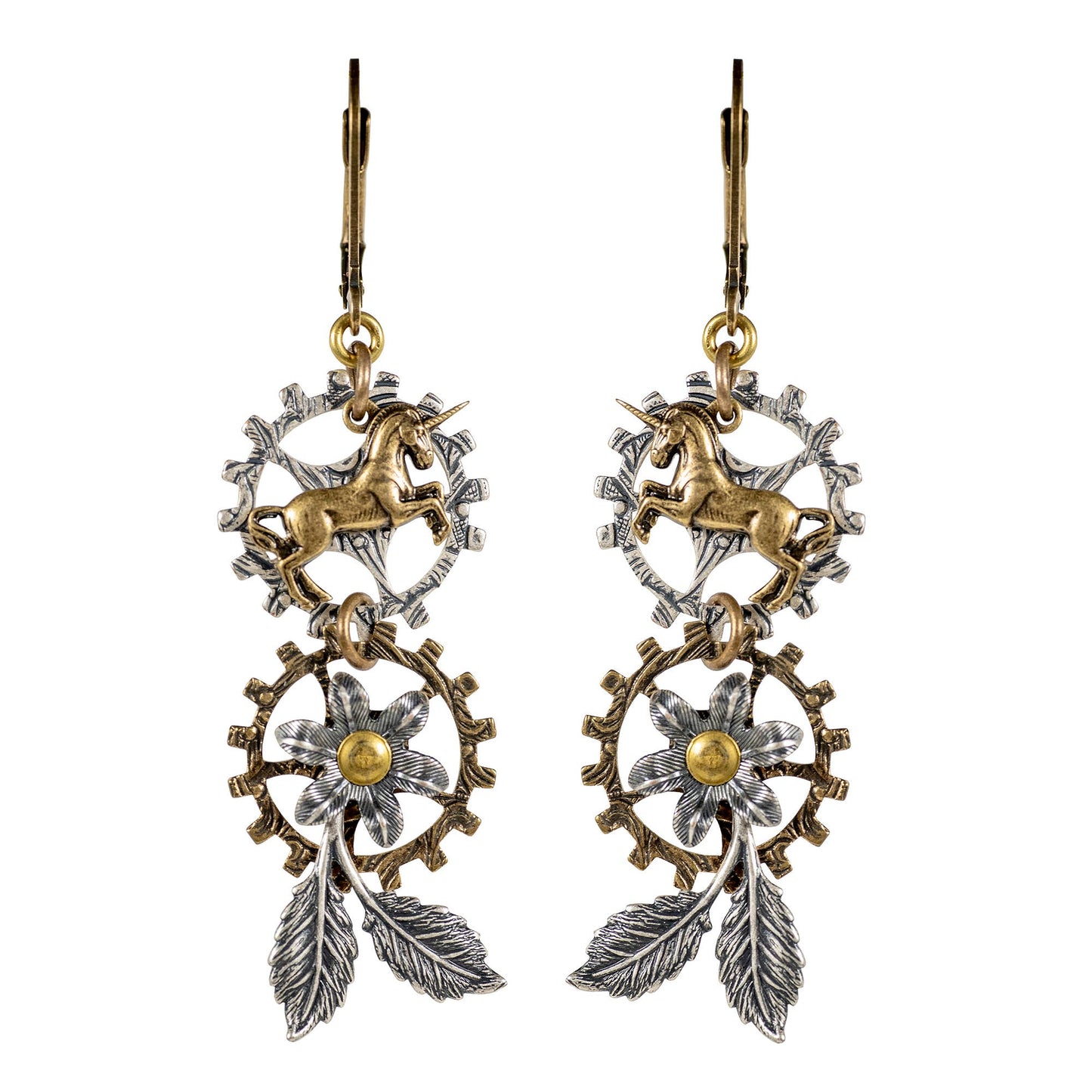 Unicorn Steampunk Earrings