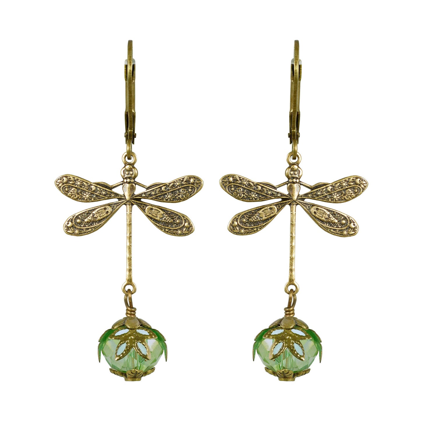 Dragonfly Daze Earrings Artisan Painted Filigree - Fairyland