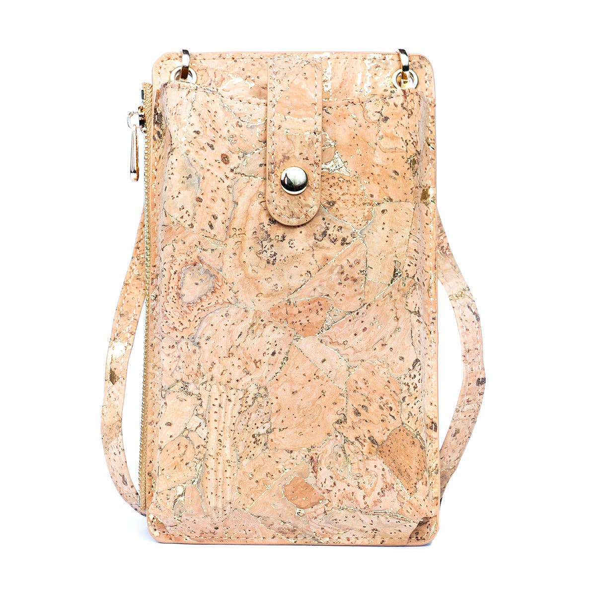 Chic Natural Cork Phone Pouch with Card Slots