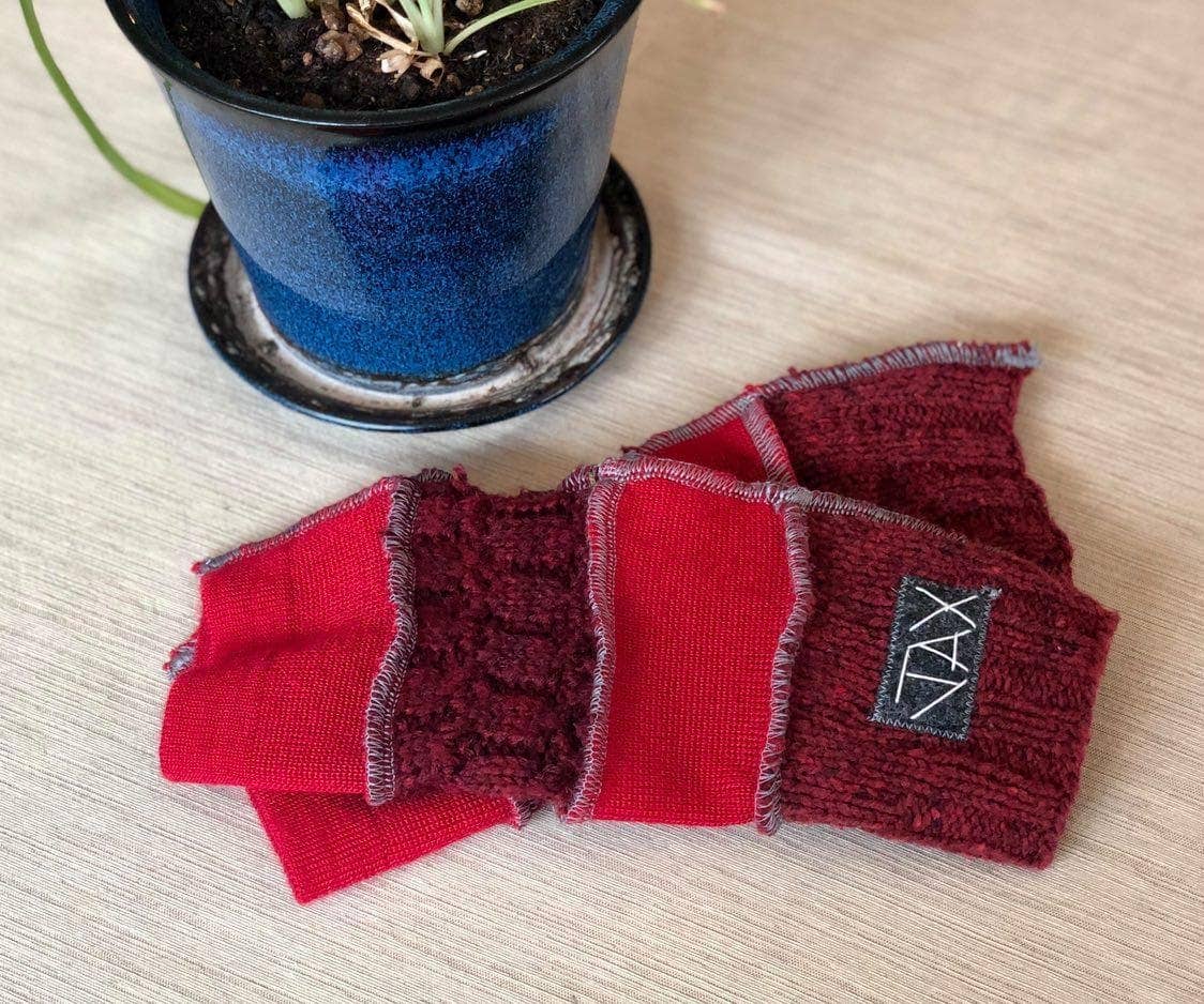 Fingerless Gloves Solid Color(s) rainbow Upcycled from sweaters