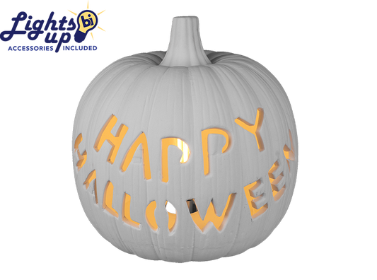 Lighted Halloween Pumpkin Bisqueware
