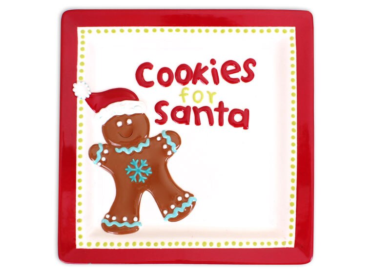 Cookies for Santa Plate Bisqueware
