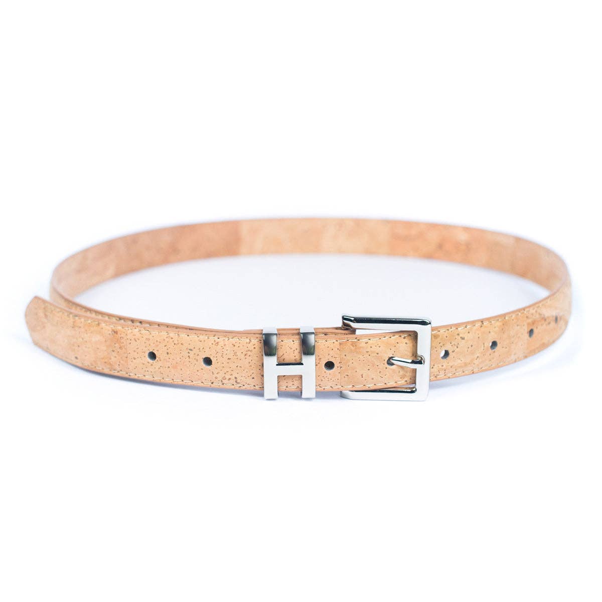 Double-Sided Cork Belt with H Logo Design