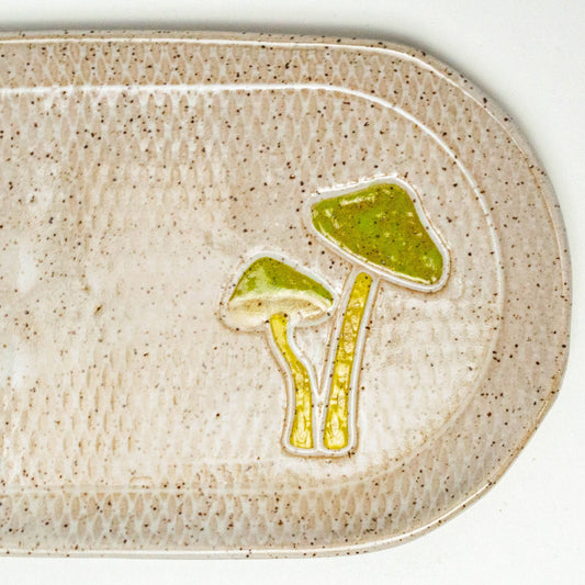Parrot Mushroom Ceramic Platter