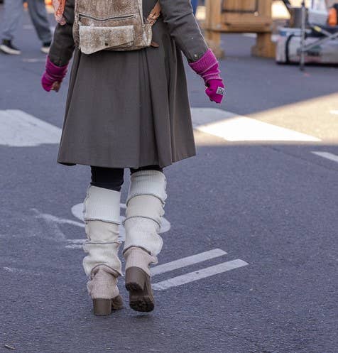 Fall Legwarmers Cream Upcycled from Sweaters