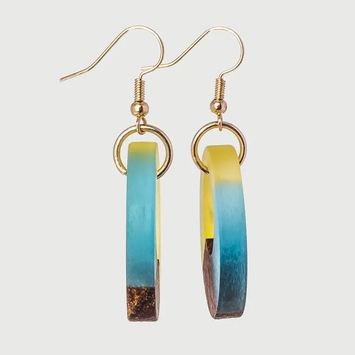 Adeline Wooden & Resin handmade Earring