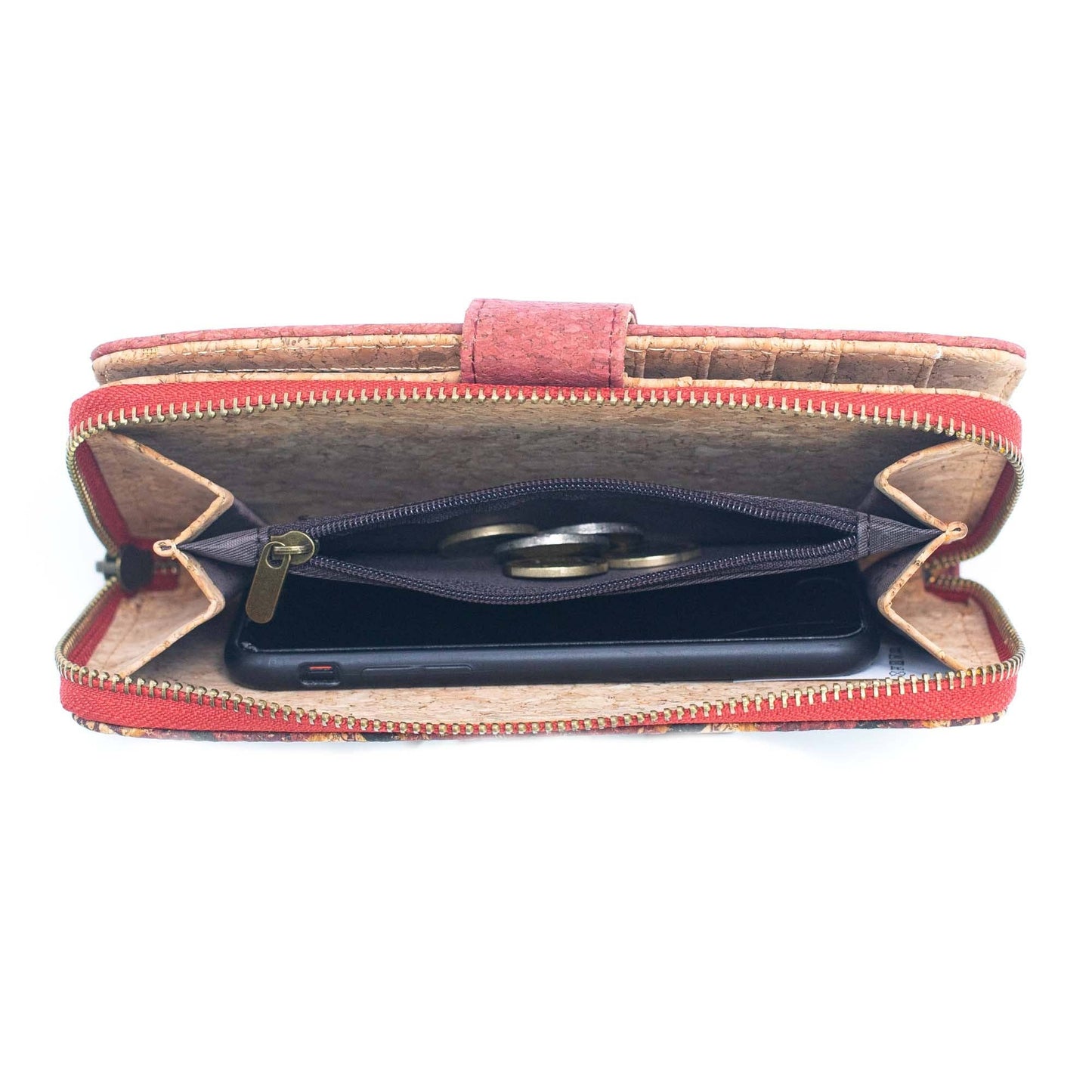 Natural Cork Mandala Pattern Women's Long Wallet/Cardholder