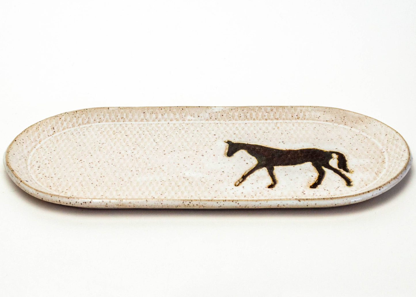 Brown Horse Ceramic Platter