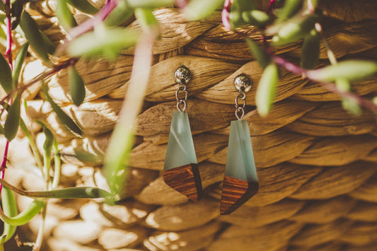 Danielle Wooden & Resin Earrings