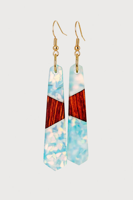 Splash Wooden & Resin Earrings