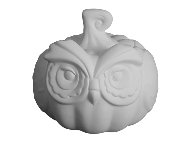 Owl Pumpkin Box Bisqueware