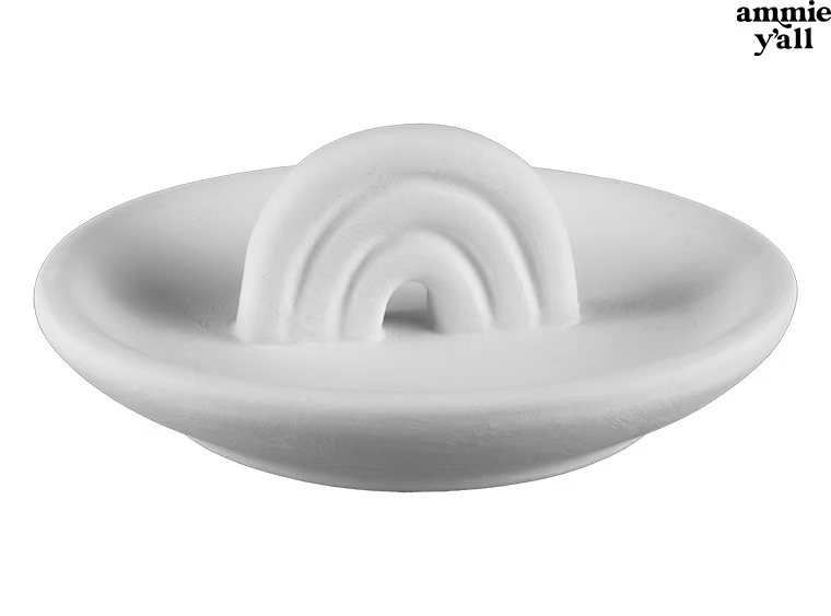 Ammie's Rainbow Ring Dish Bisqueware