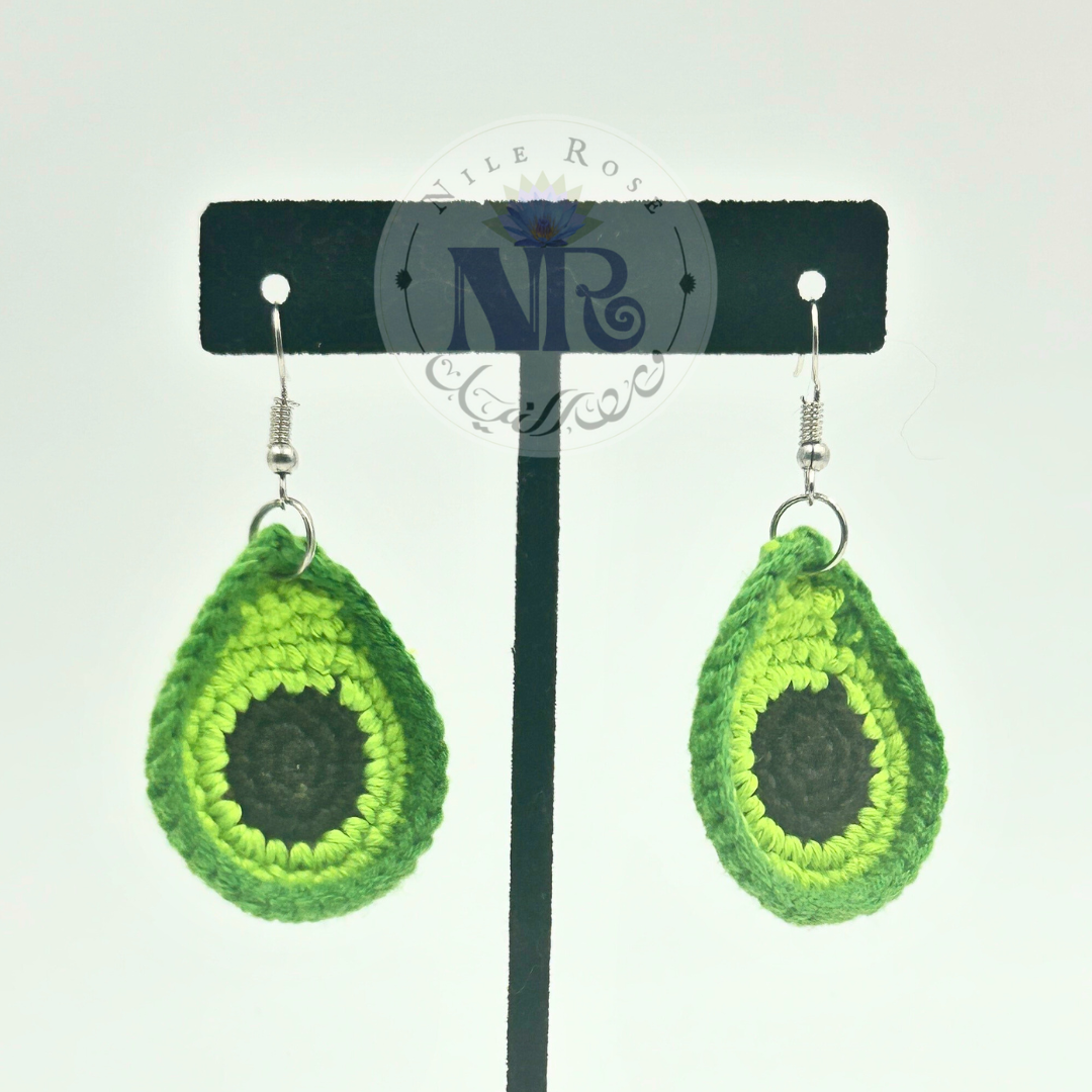 Avocado Crochet Earrings