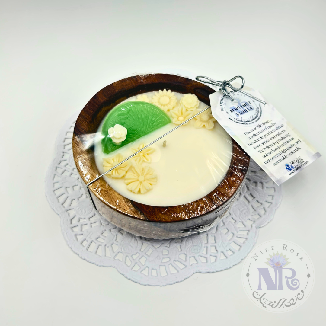 Circle Rosewood Bowl Candle