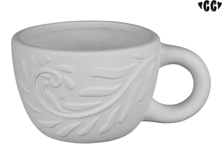 Swirly Petals Mug Bisqueware