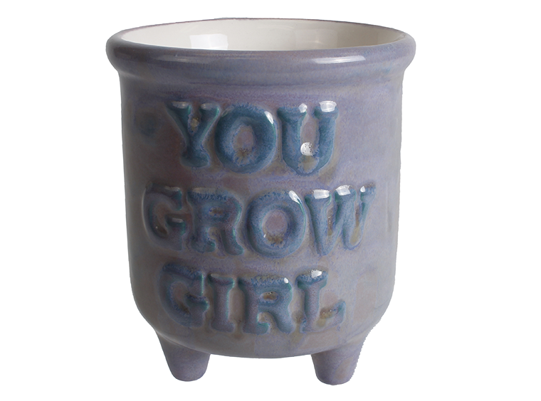 You Grow Girl Planter Bisqueware