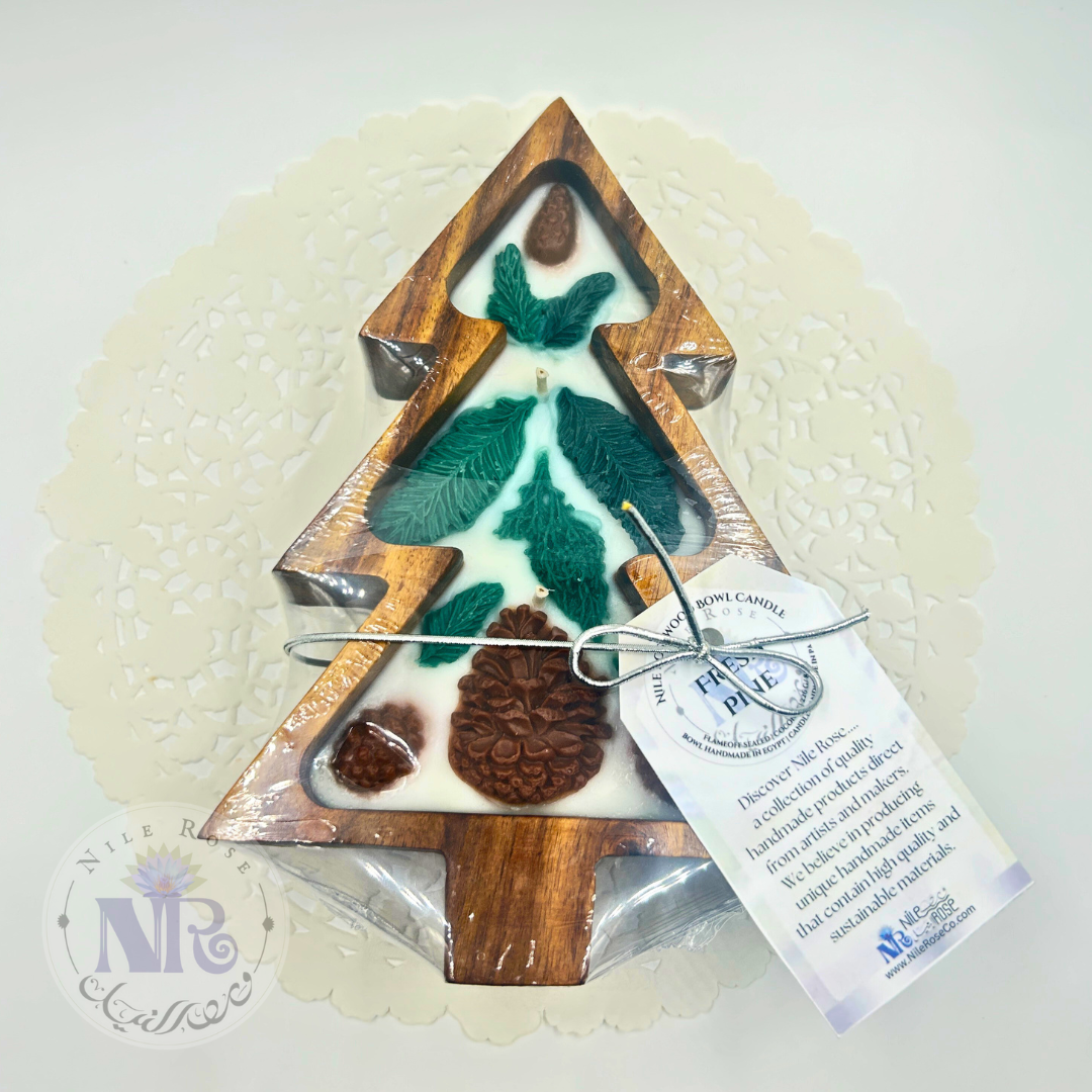 Pine Tree Rosewood Bowl Candle