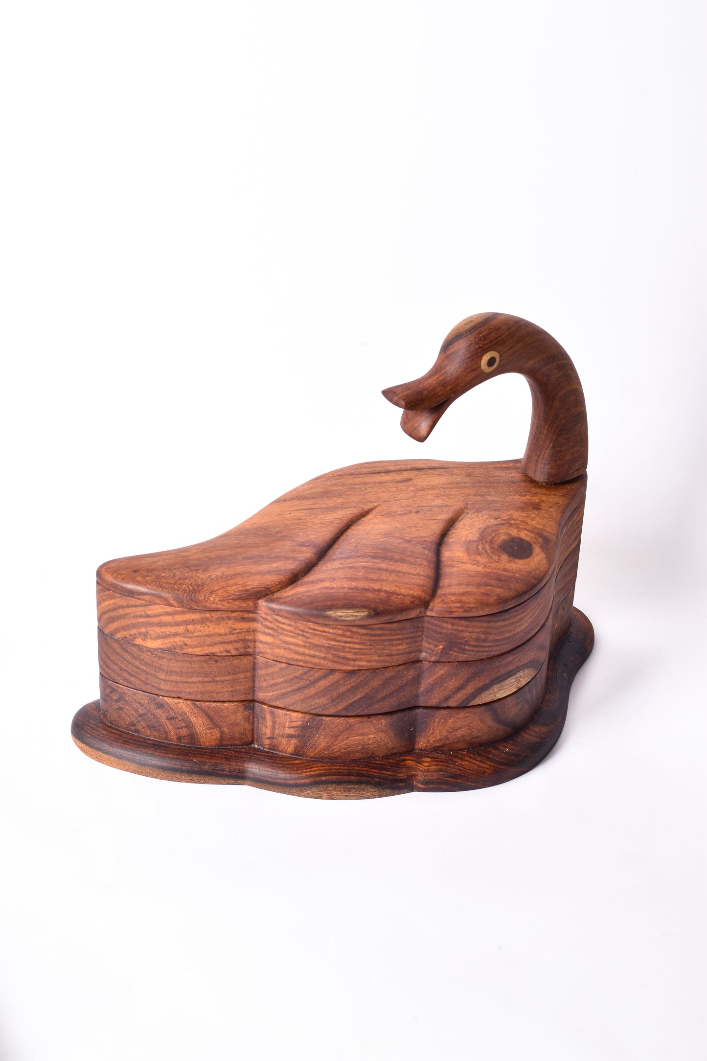 Swan Triple Layer Box - Nile Rose Woodcraft