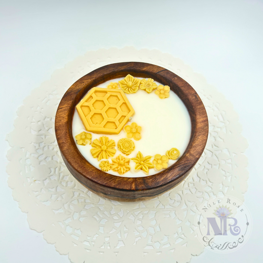 Circle Rosewood Bowl Candle