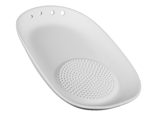 Stoneware Garlic Grater & Herb Stripper Bisqueware