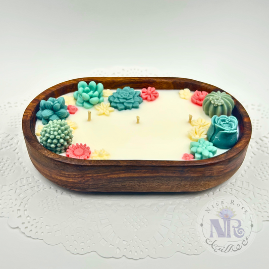 Oval Rosewood Bowl Candle