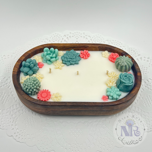 Oval Rosewood Bowl Candle