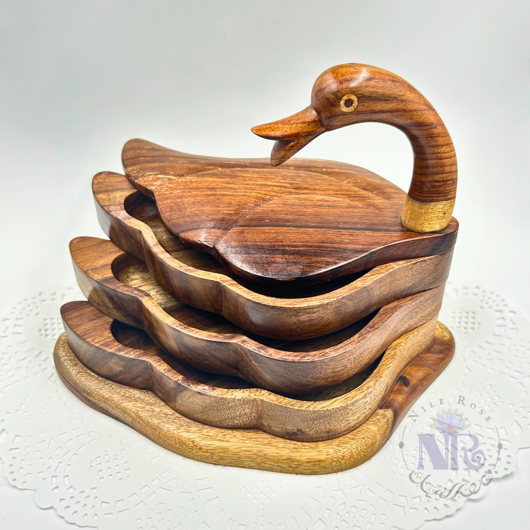 Swan Triple Layer Box - Nile Rose Woodcraft