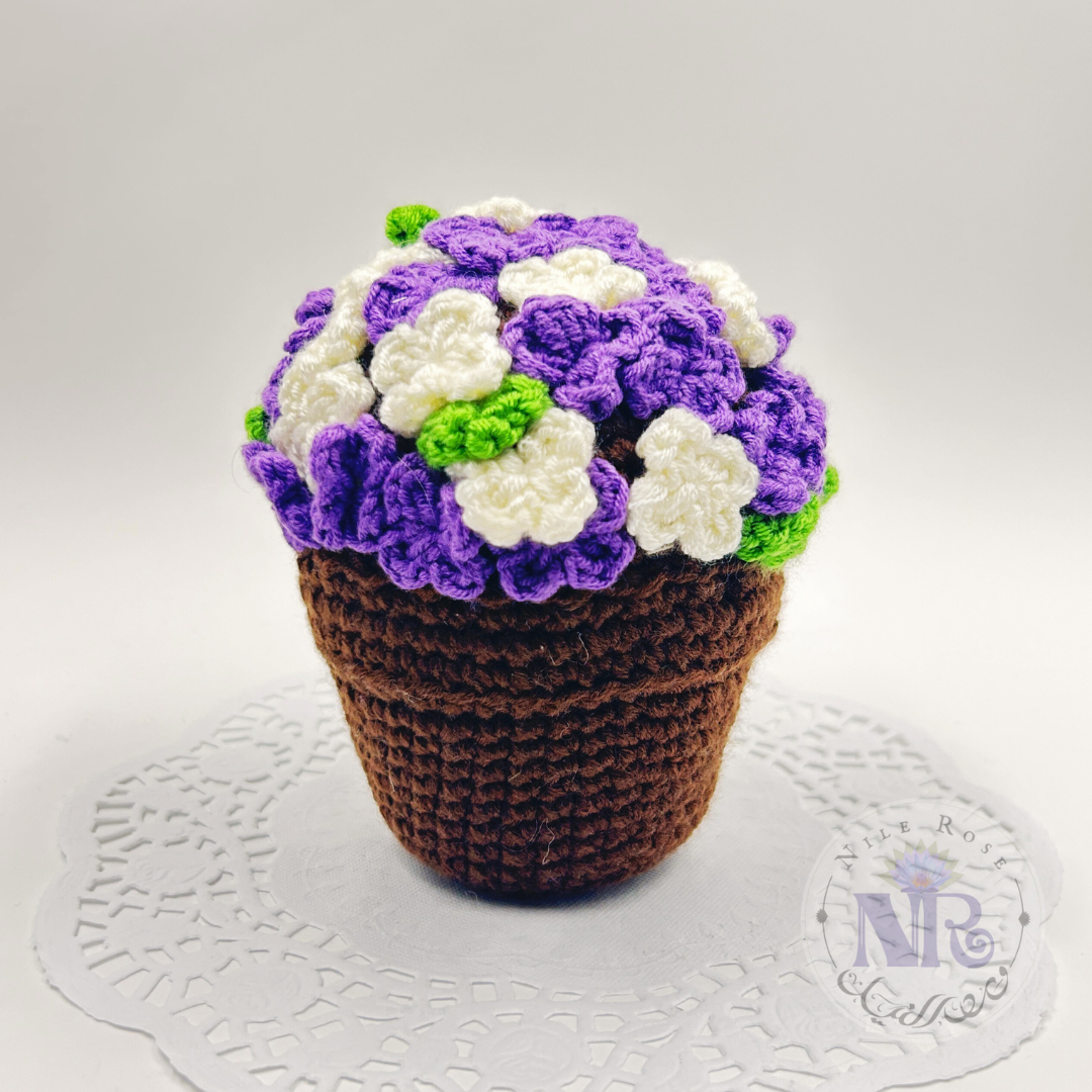 Violets Flower Pot - Crochet Cuties