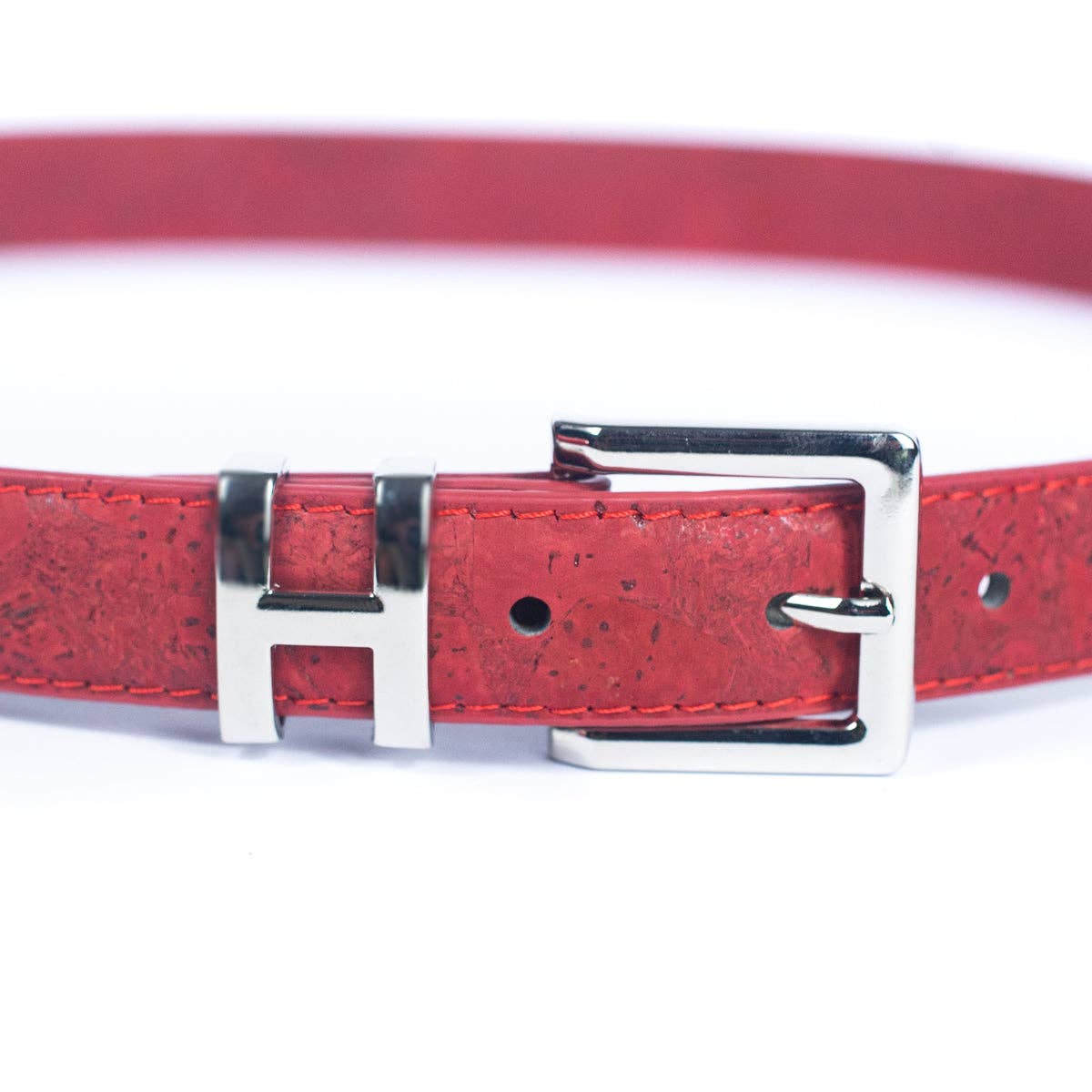 Double-Sided Cork Belt with H Logo Design