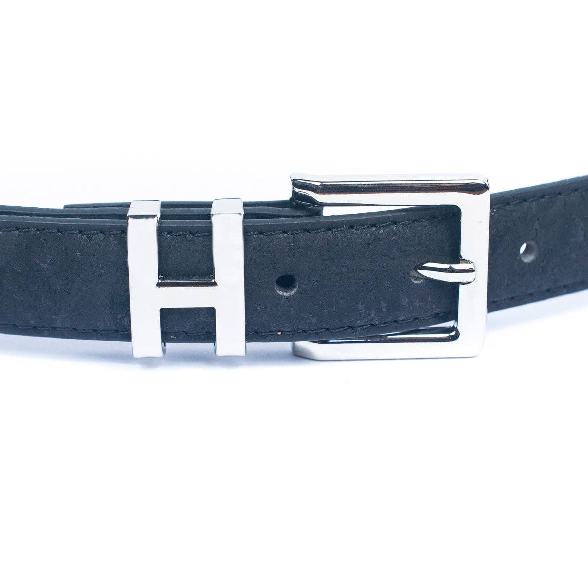 Double-Sided Cork Belt with H Logo Design