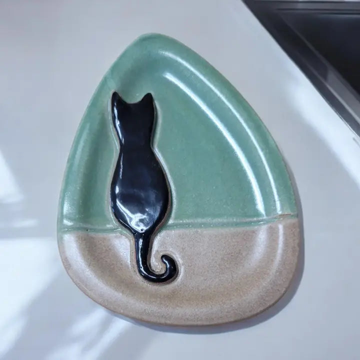 Black Cat Spoon Rest