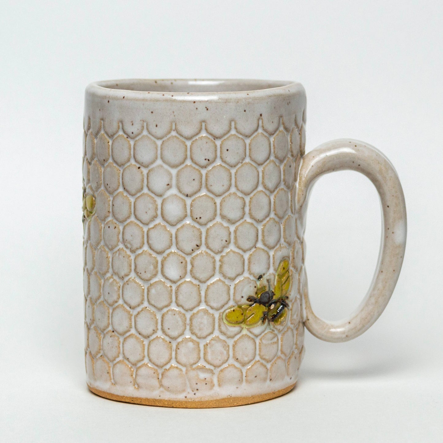Bee Pattern White Mug