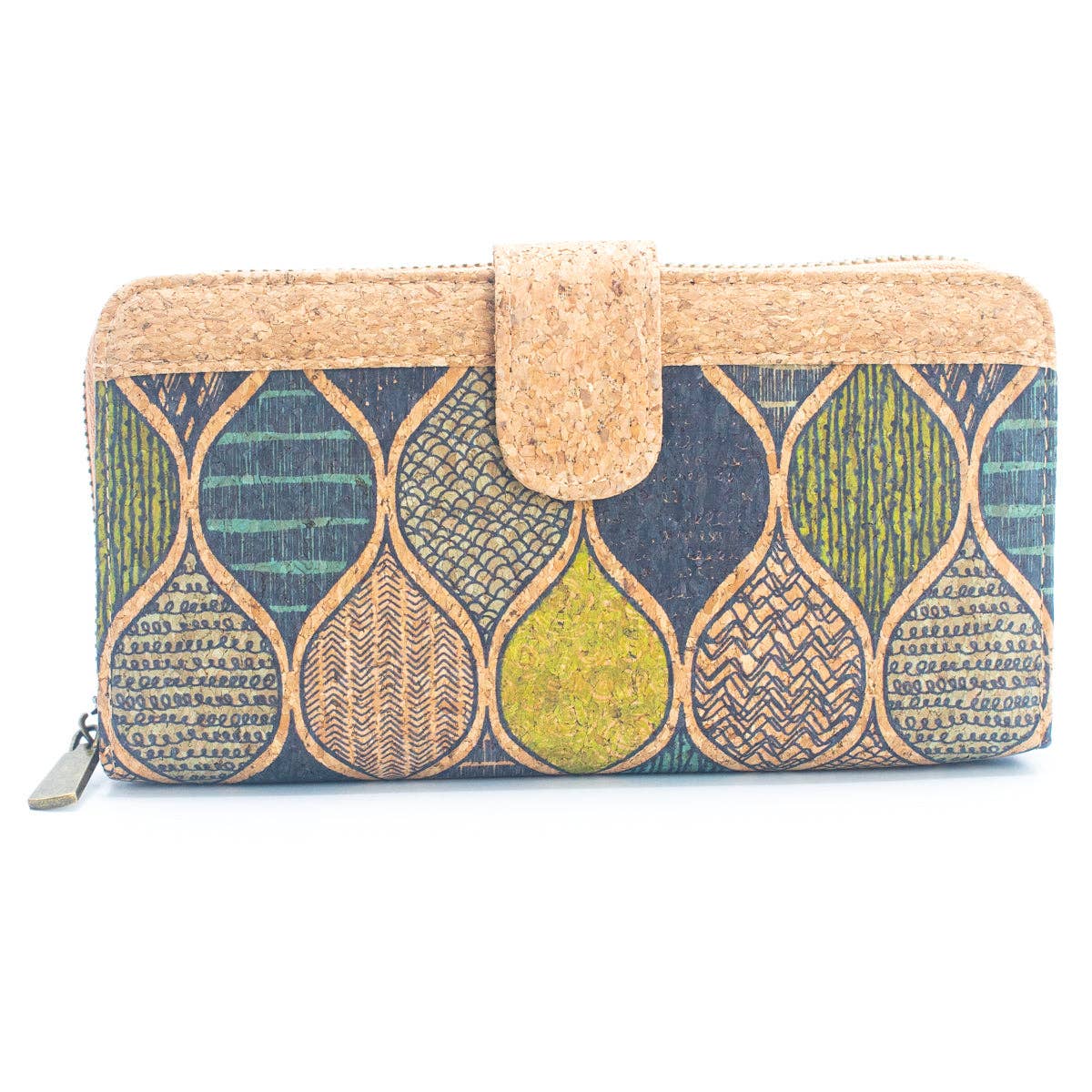 Natural Cork Mandala Pattern Women's Long Wallet/Cardholder