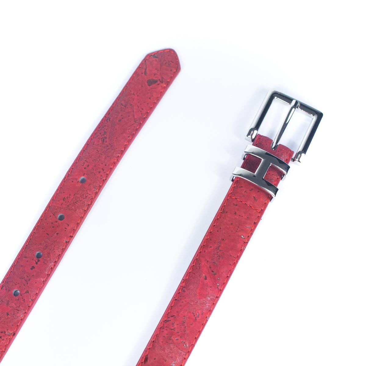 Double-Sided Cork Belt with H Logo Design