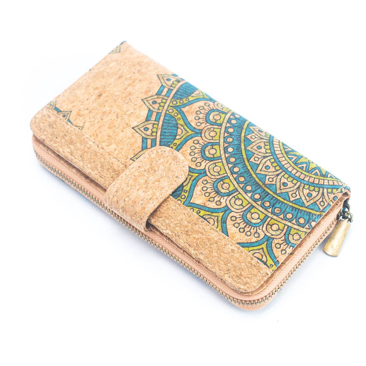 Natural Cork Mandala Pattern Women's Long Wallet/Cardholder