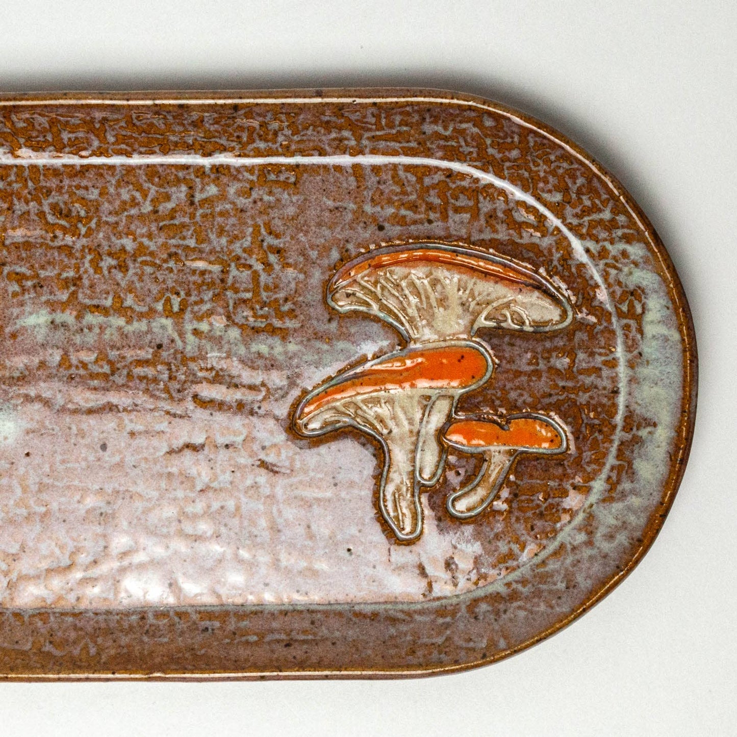 Jack-O'-Lantern Mushroom Ceramic 10" Platter