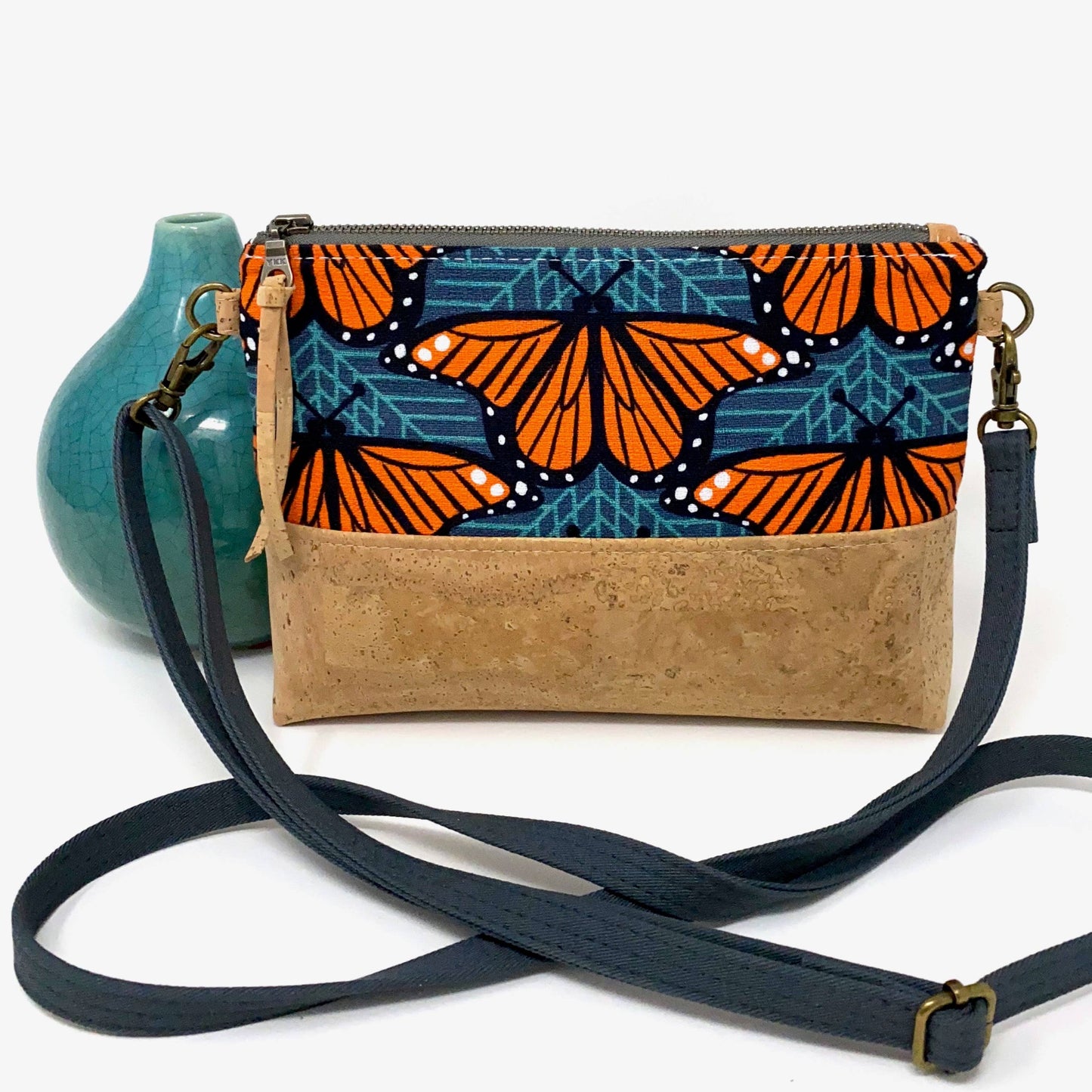 Eastern Meadowlark Organic Cotton & Cork Crossbody