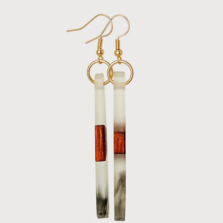 Lily Wooden & Resin Earrings