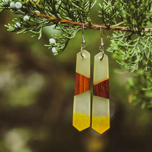Field of Dreams Wodden & Resin Earring