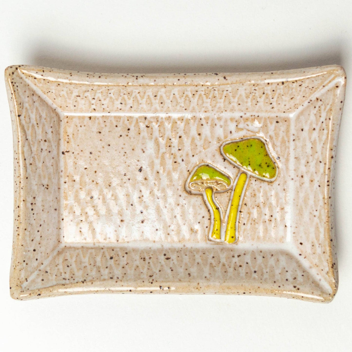 Parrot Mushroom Ceramic Trinket Dish