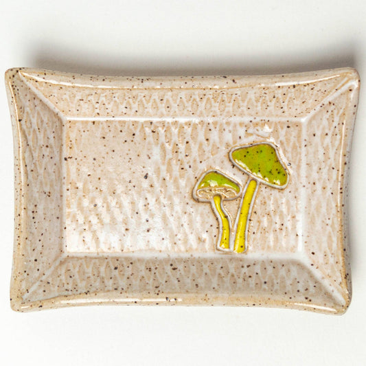 Parrot Mushroom Ceramic Trinket Dish